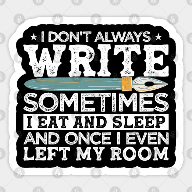 Novelist Author Writer Sticker by Toeffishirts